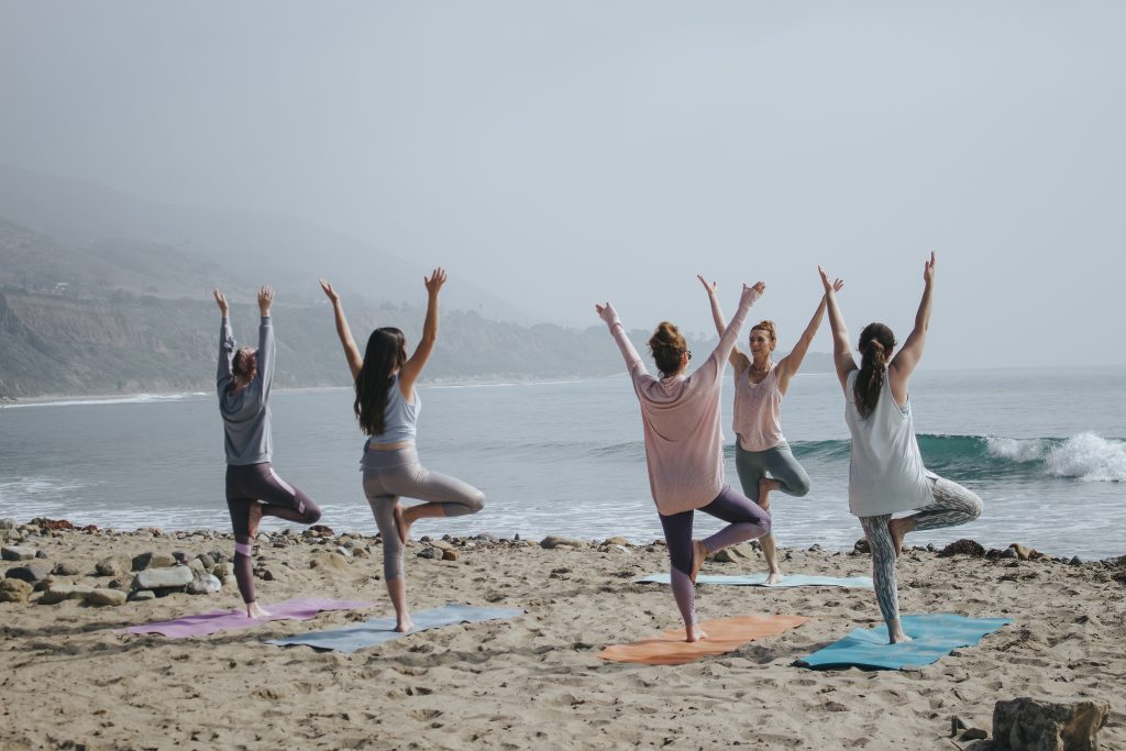 yoga at the beach